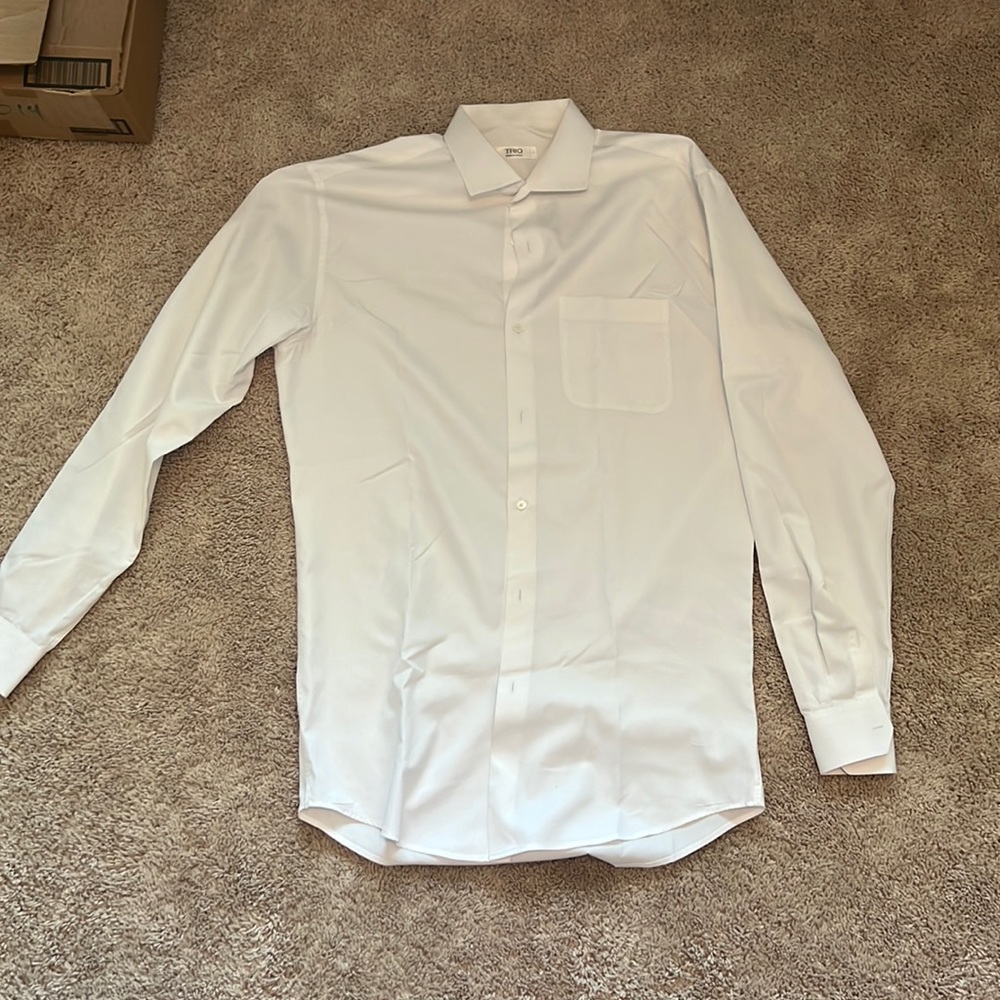 White mens dress shirt 16.5 collar 36 sleeve